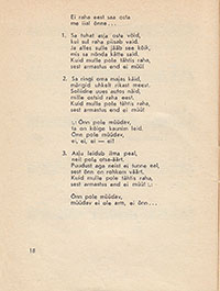 Oled kallis, Õnn pole müüdav. Oit A. (Ойт А.), Laulge kaasa! 6 (Пойте с нами! 6), Tallinn, kir. Eesti Raamat (Таллин, изд. Ээсти Раамат), 1967 - страница 18